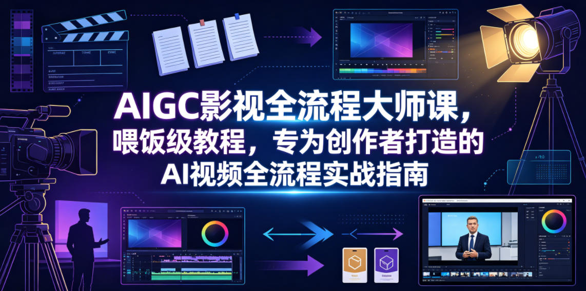 AIGC影视全流程大师课,喂饭级教程,专为创作者打造的AI视频全流程实战指南-知识星球