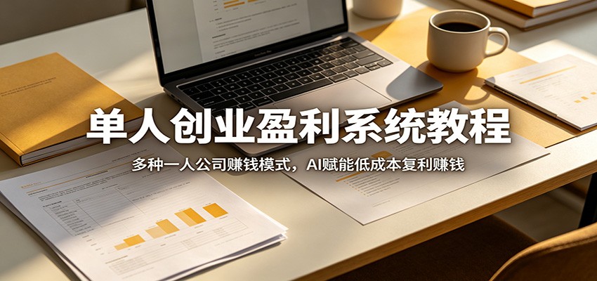 单人创业盈利系统教程：多种一人公司赚钱模式，AI赋能低成本复利赚钱-知识星球