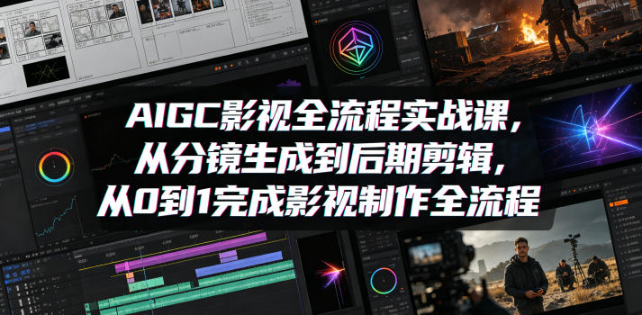 AIGC影视全流程实战课，从分镜生成到后期剪辑，从0到1完成影视制作全流程-知识星球