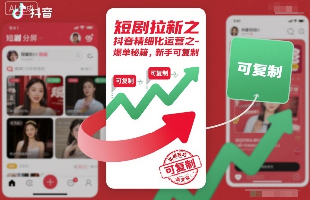 短剧拉新之抖音精细化运营之爆单秘籍，新手可复制-知识星球