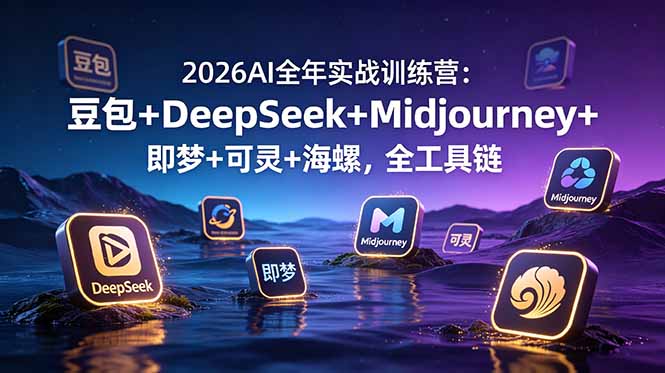 2026AI全年实战训练营：豆包+DeepSeek+Midjourney+即梦+可灵+海螺，全工具链-知识星球