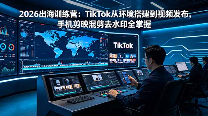 2026出海训练营:TikTok从环境搭建到视频发布,手机剪映混剪去水印全掌握-知识星球