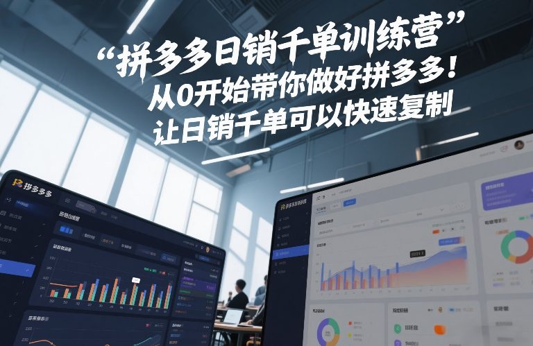 拼多多日销千单训练营，从0开始带你做好拼多多，让日销千单可以快速复制(更新26年4月)-知识星球