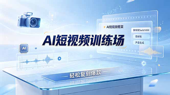 老陈AI短视频训练场:AI短视频框架+换背景SwitchXAI+首尾帧+声音生成,轻松复刻爆款-知识星球