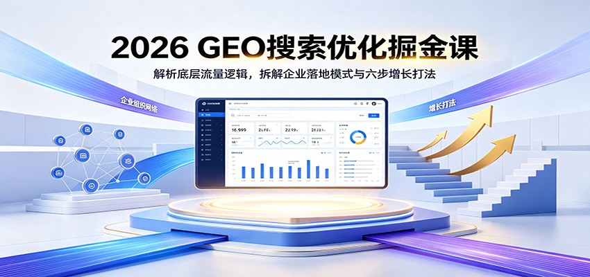 2026 GEO搜索优化掘金课：解析底层流量逻辑，拆解企业落地模式与六步增长打法-知识星球