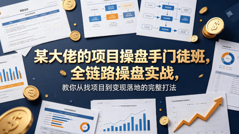 某大佬的项目操盘手门徒班，全链路操盘实战，教你从找项目到变现落地的完整打法-知识星球