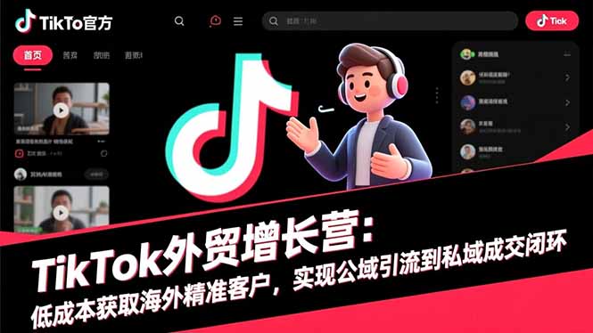TikTok外贸增长营：低成本获取海外精准客户，实现公域引流到私域成交闭环-知识星球