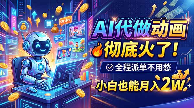 AI代做动画，彻底火了！全程派单不用愁，小白也能月入2W-知识星球