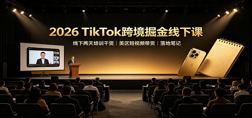 2026 TikTok跨境掘金线下课：线下两天培训干货，美区短视频带货落地笔记-知识星球