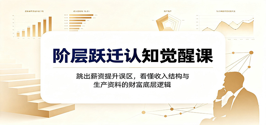 阶层跃迁认知觉醒课：跳出薪资提升误区，看懂收入结构与生产资料的财富底层逻辑-知识星球