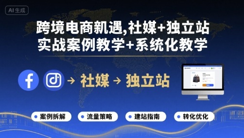 跨境电商新机遇，社媒+独立站，实战案例教学+系统化教学-知识星球