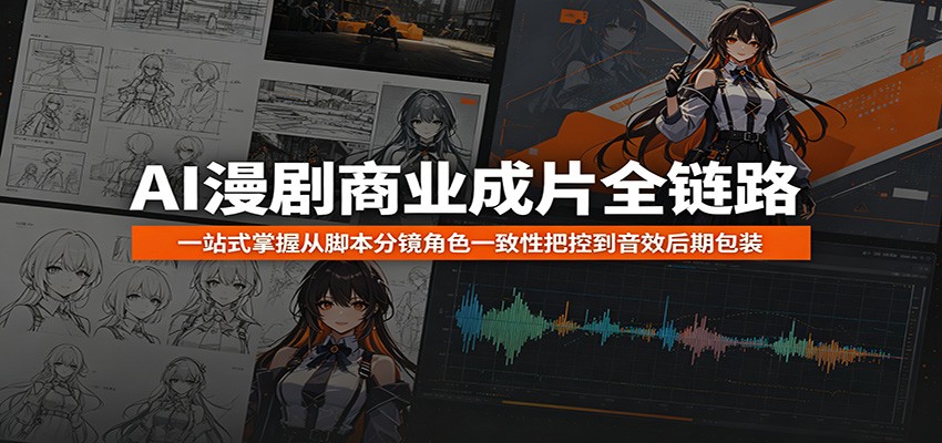 AI漫剧商业成片全链路：一站式掌握从脚本分镜角色一致性把控到音效后期包装-知识星球