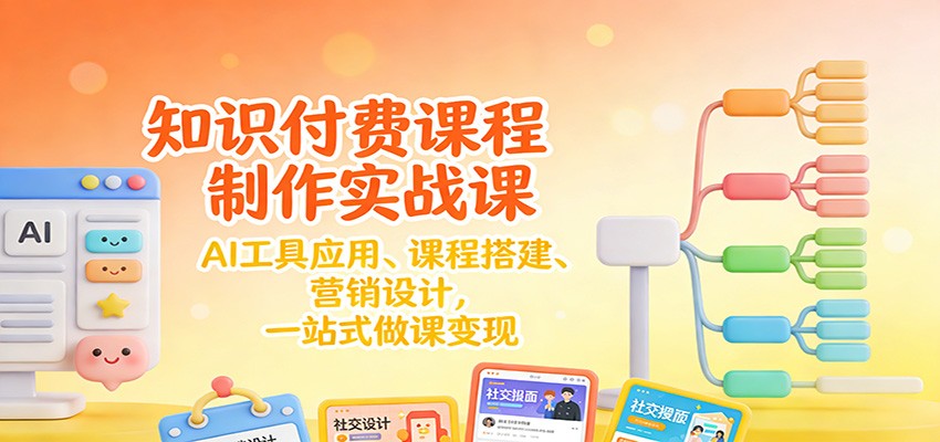 知识付费课程制作实战课：AI工具应用 、课程搭建、营销设计，一站式做课变现-知识星球