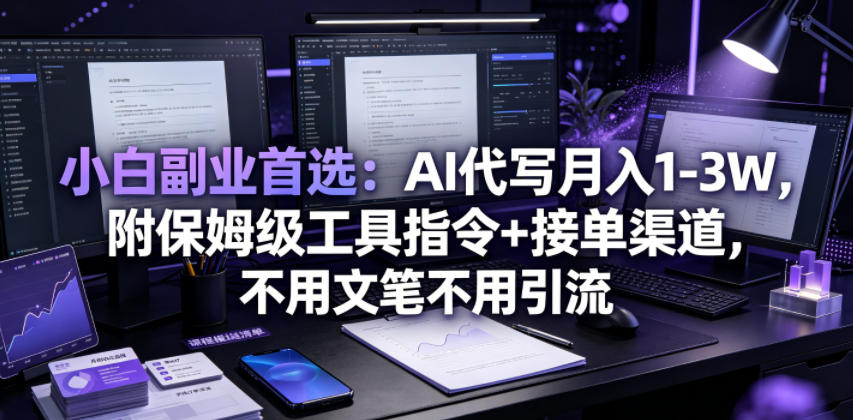 小白副业首选：AI代写月入1-3W，附保姆级工具指令+接单渠道，不用文笔不用引流【揭秘】-知识星球