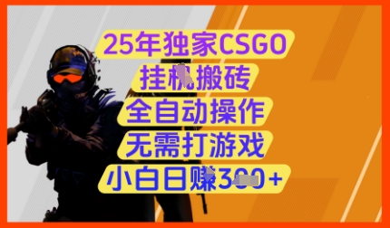 25年独家CSGO挂G搬砖，全自动操作，无需打游戏，小白日入3张+【揭秘】-知识星球