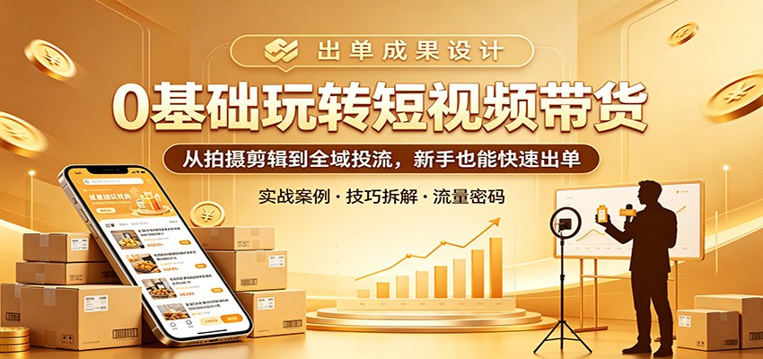 0基础玩转短视频带货：从拍摄剪辑到全域投流，新手也能快速出单-知识星球