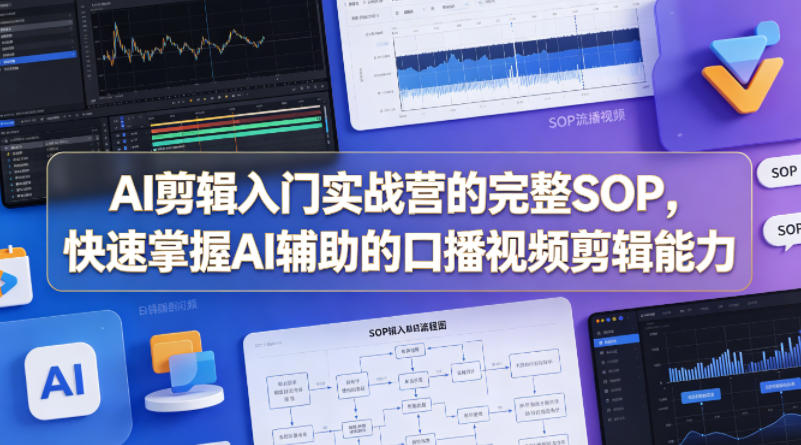 AI剪辑入门实战营的完整SOP，快速掌握AI辅助的口播视频剪辑能力-知识星球