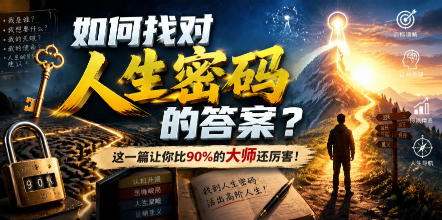 付费文章：如何找对人生密码的答案？这一篇让你比90%的大师还厉害！-知识星球