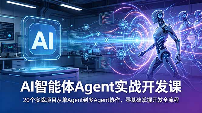 AI智能体Agent实战开发课：20个实战项目从单Agent到多Agent协作，零基础掌握开发全流程-知识星球