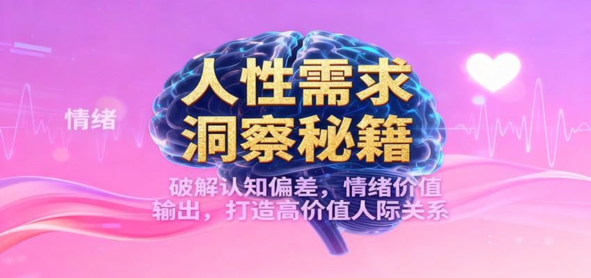 人性需求洞察秘籍，破解认知偏差，情绪价值输出，打造高价值人际关系-知识星球