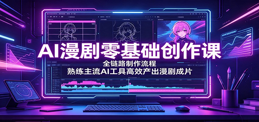 AI漫剧零基础创作课：全链路制作流程，熟练主流AI工具高效产出漫剧成片-知识星球