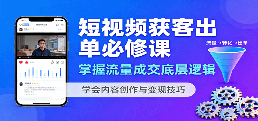 短视频获客出单必修课：掌握流量成交底层逻辑，学会内容创作与变现技巧-知识星球