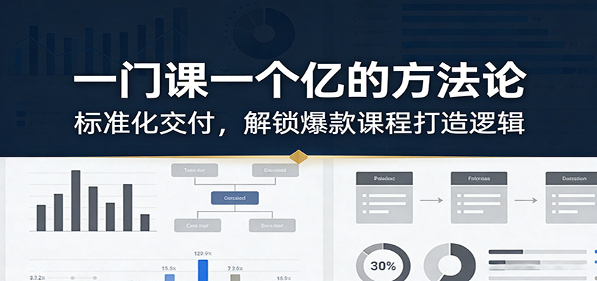 一门课一个亿的方法论：标准化交付，解锁爆款课程打造逻辑-知识星球