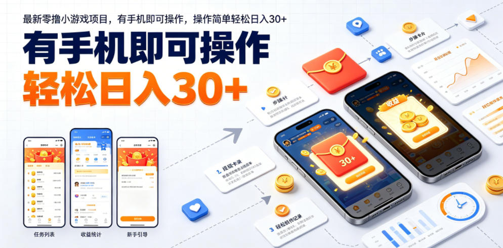 最新零撸小游戏项目，有手机即可操作，操作简单轻松日入30+-知识星球