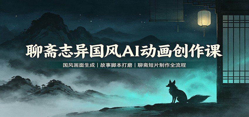 聊斋志异国风AI动画创作课：国风画面生成，故事脚本打磨，聊斋短片制作全流程-知识星球