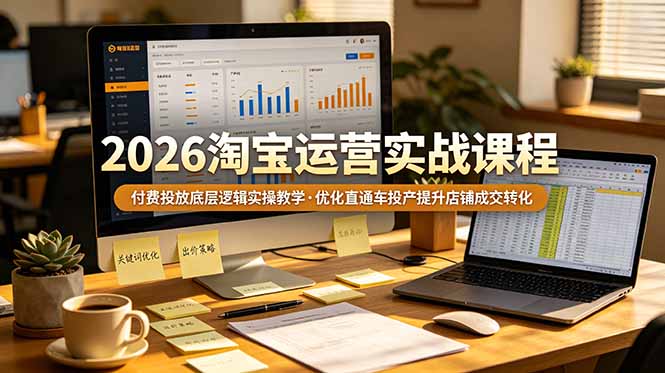 2026 淘宝运营实战课程，付费投放底层逻辑实操教学，优化直通车投产提升店铺成交转化-知识星球