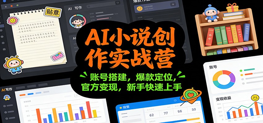 AI小说创作实战营：账号搭建，爆款定位，官方变现，新手快速上手-知识星球