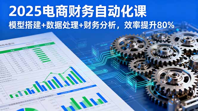 2025电商财务自动化课，模型搭建+数据处理+财务分析，效率提升80%-知识星球