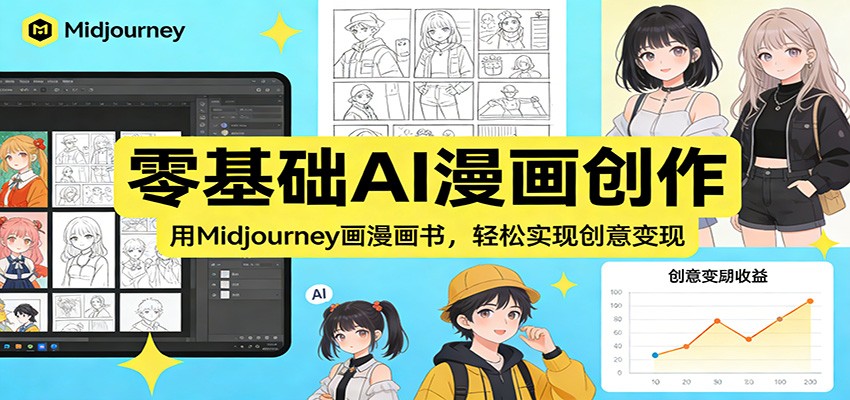 零基础AI漫画创作：用Midjourney画漫画书，轻松实现创意变现-知识星球