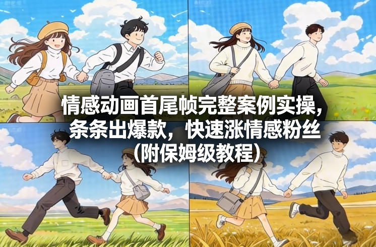情感动画首尾帧完整案例实操,条条出爆款,快速涨情感粉丝(附保姆级教程)-知识星球