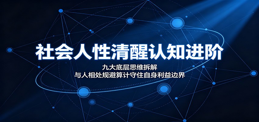 社会人性清醒认知进阶：九大底层思维拆解，与人相处规避算计守住自身利益边界-知识星球
