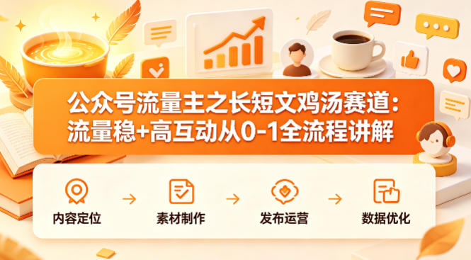 公众号流量主之长短文鸡汤赛道，流量稳+高互动，从0-1全流程讲解-知识星球