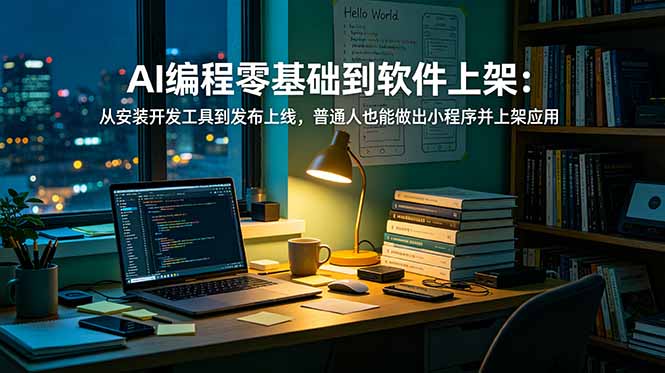 AI编程零基础到软件上架：从安装开发工具到发布上线，普通人也能做出小程序并上架应用商店-知识星球
