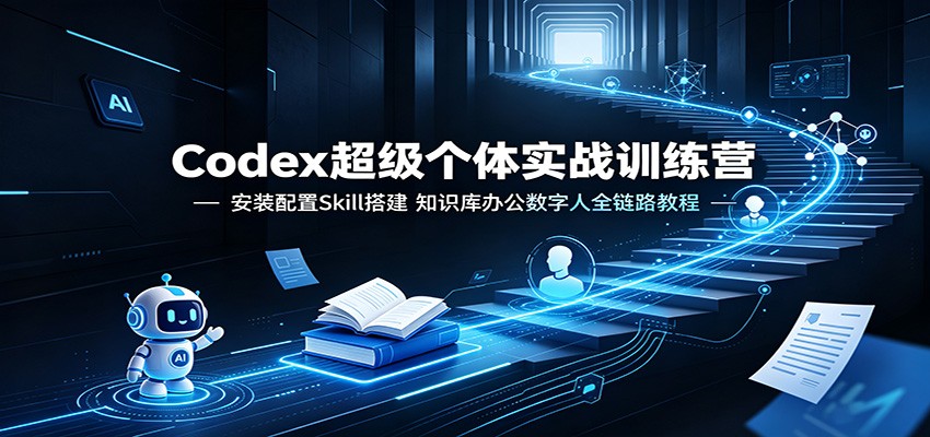 Codex超级个体实战训练营：安装配置Skill搭建，知识库办公数字人全链路教程-知识星球