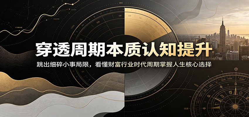 穿透周期本质认知提升：跳出细碎小事局限，看懂财富行业时代周期掌握人生核心选择-知识星球