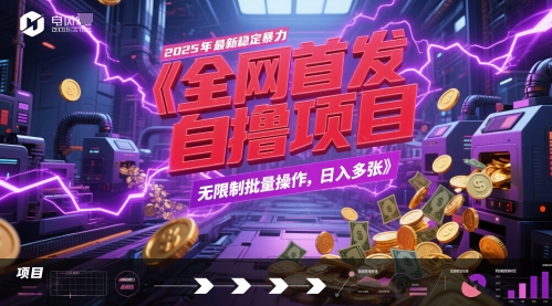 全网首发，2025年最新稳定暴力全自动自撸项目，无限制批量操作，日入多张【揭秘】-知识星球