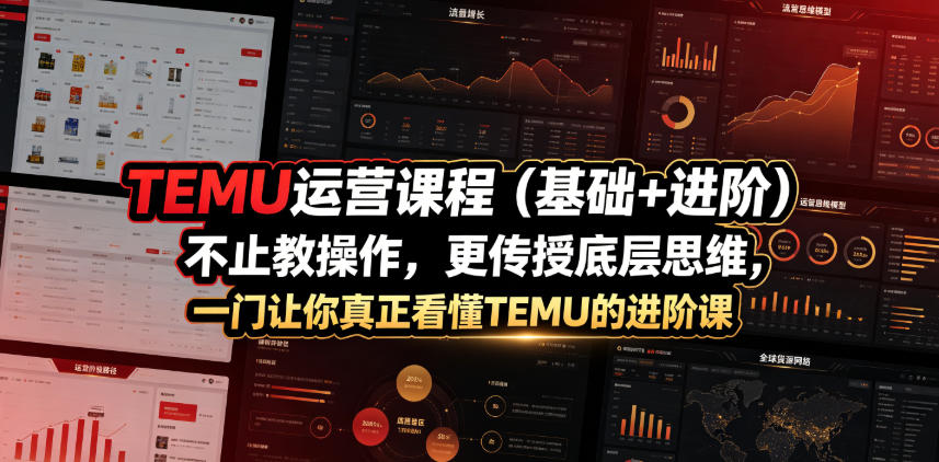 TEMU运营课程(基础+进阶)，不止教操作，更传授底层思维，一门让你真正看懂TEMU的进阶课-知识星球