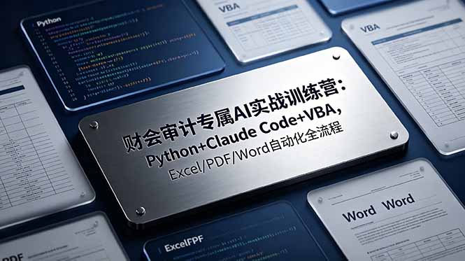 财会审计专属 AI实战训练营：Python+Claude Code+VBA，Excel/PDF/Word自动化全流程-知识星球