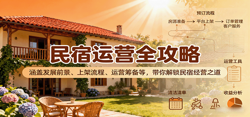 民宿运营全攻略：涵盖发展前景、上架流程、运营筹备等，带你解锁民宿经营之道-知识星球