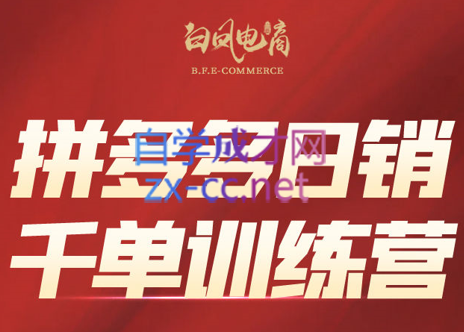 白凤电商·拼多多日销千单训练营(更新4月)-知识星球