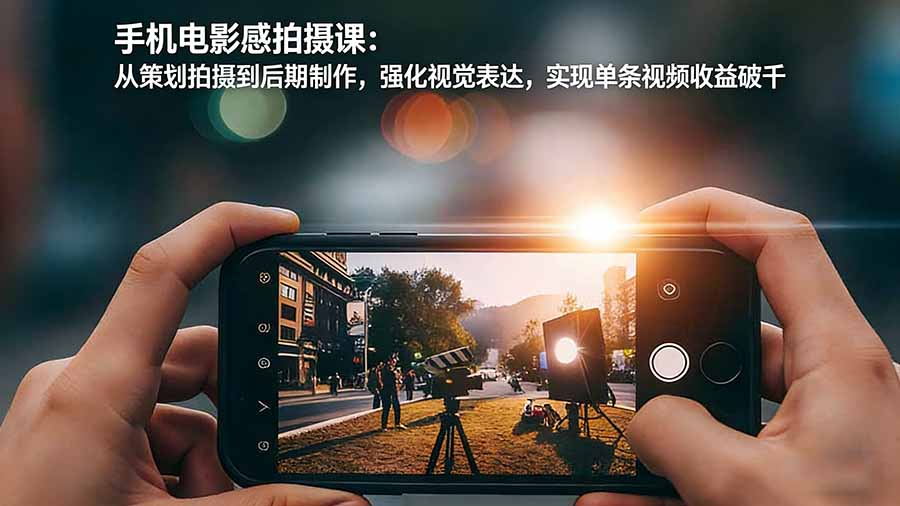 手机电影感拍摄课：从策划拍摄到后期制作，强化视觉表达，实现单条视频收益破千-知识星球