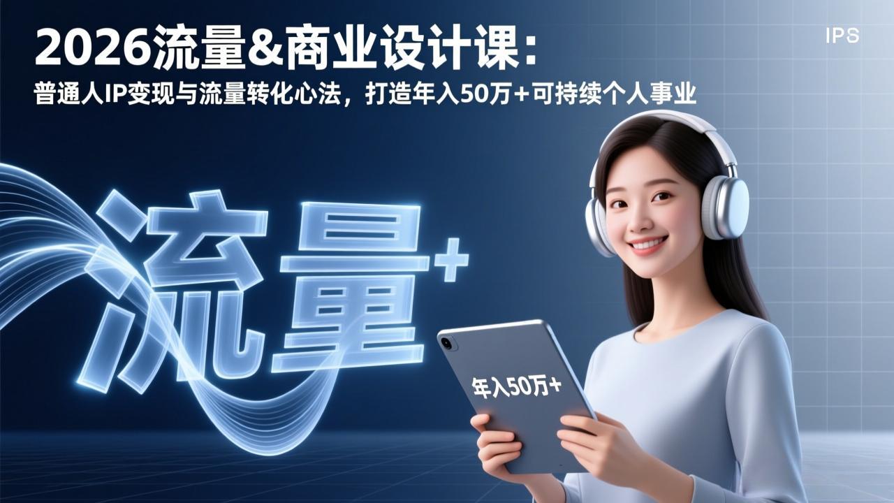 2026流量&商业设计课：普通人IP变现与流量转化心法，打造年入50万+可持续个人事业-知识星球