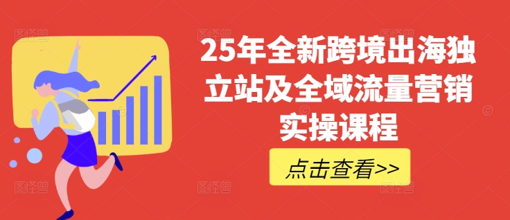 25年全新跨境出海独立站及全域流量营销实操课程，跨境电商独立站TIKTOK全域营销普货特货玩法大全-小禾网创