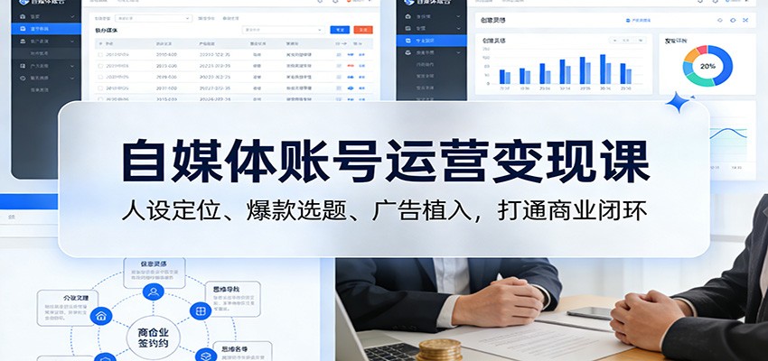 自媒体账号运营变现课：人设定位、爆款选题、广告植入，打通商业闭环-知识星球