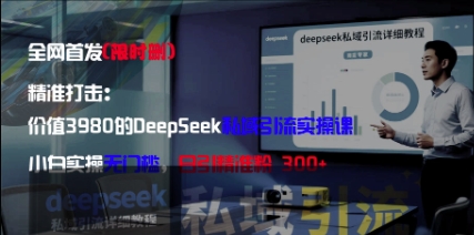 精准打击：价值3980的DeepSeek私域引流实操课，小白实操无门槛，日引精准粉300+-知识星球