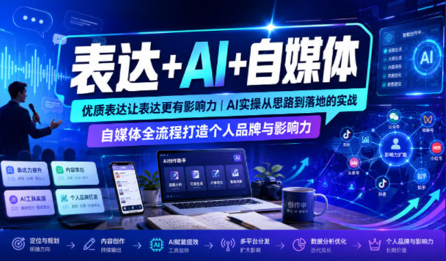 表达+AI+自媒体，优质表达让表达更有影响力|AI实操从思路到落地的实战|自媒体全流程打造个人品牌与影响力-知识星球